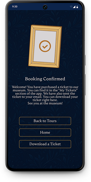 Confirmation mockup