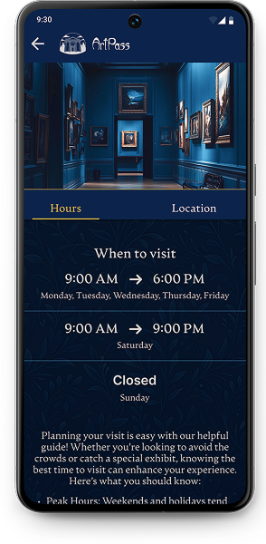 Museum info mockup