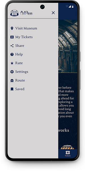 Side menu mockup