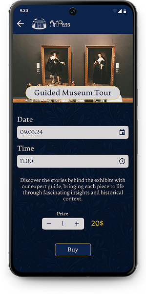 Tour purchasing mockup
