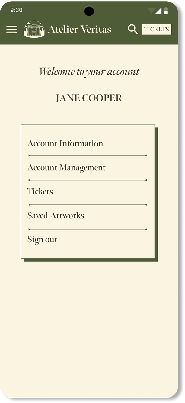 Existing account login final design on mobile