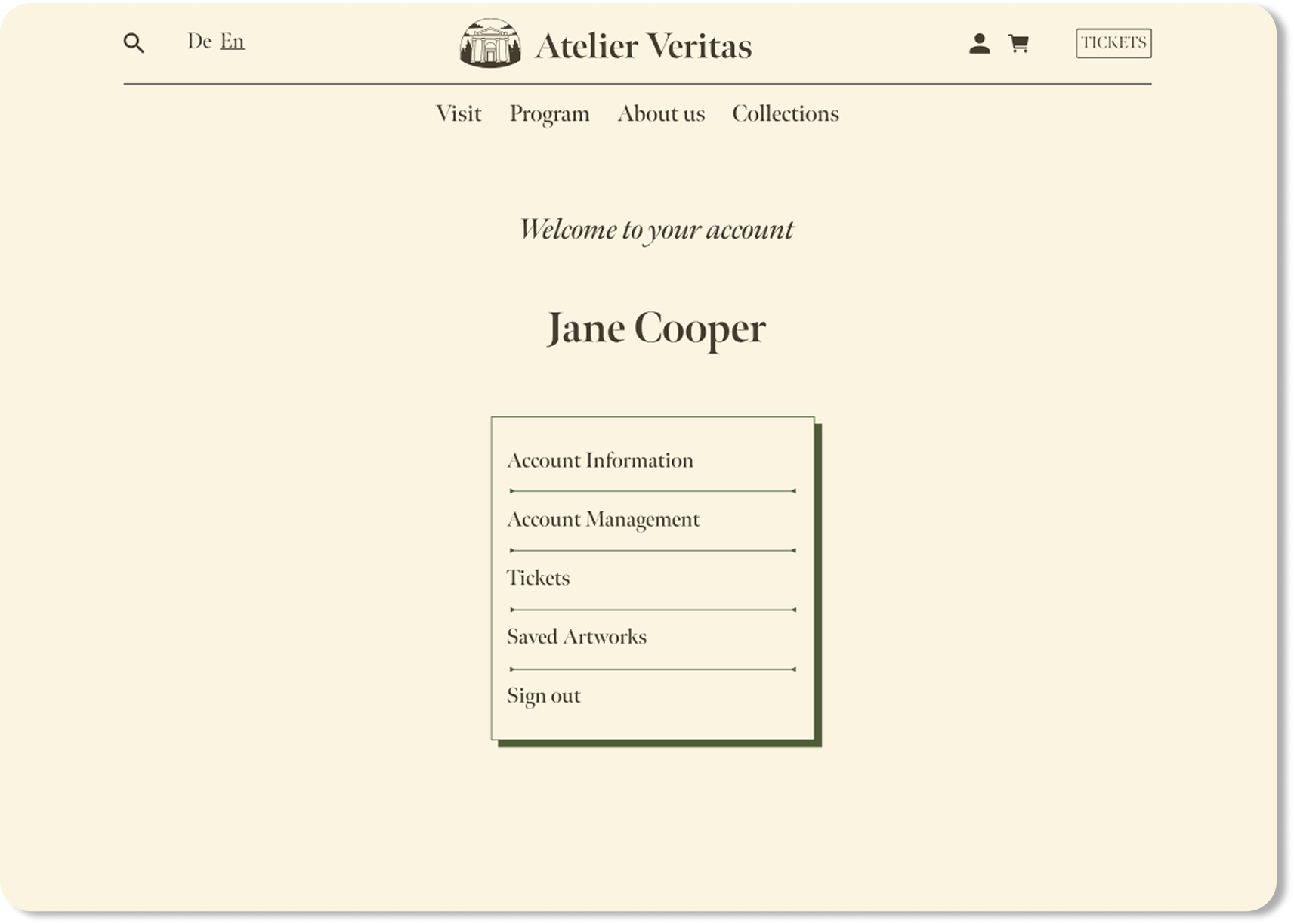 Existing account login final design on desktop