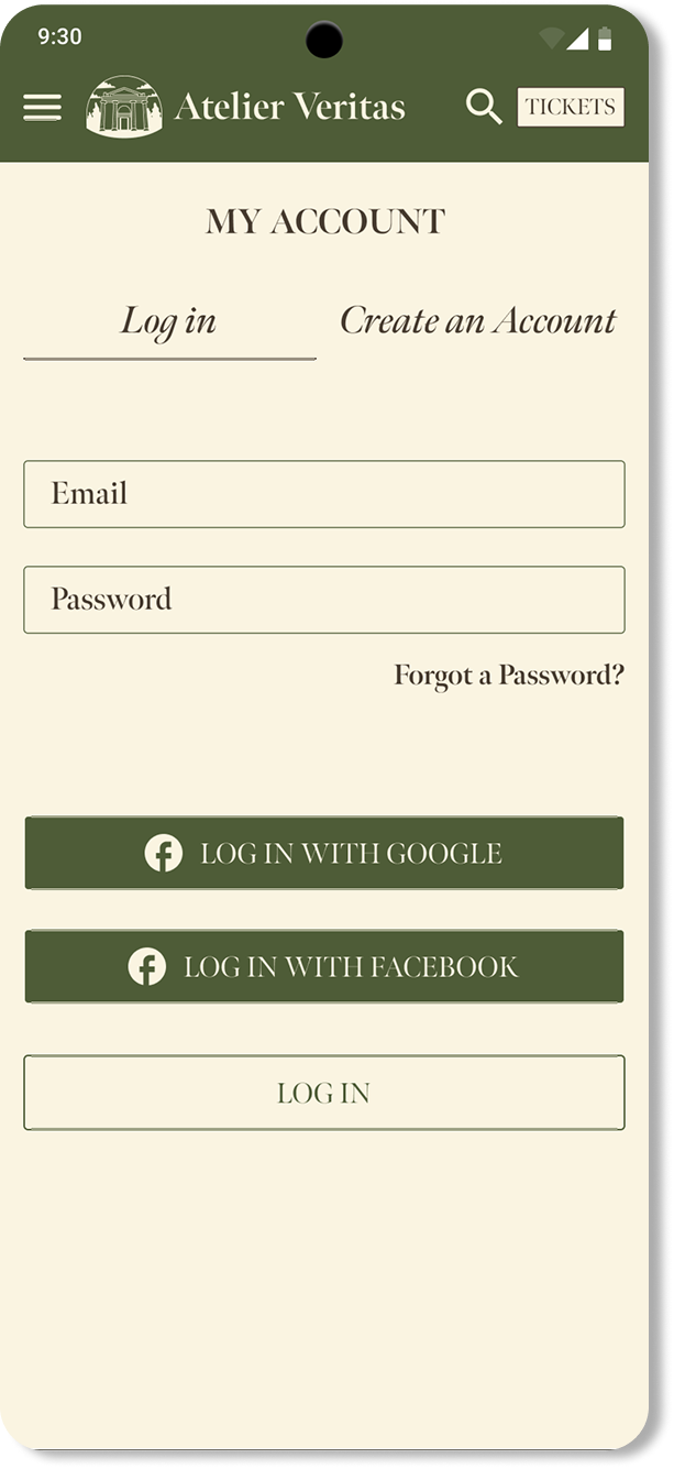 My Account final design on mobile