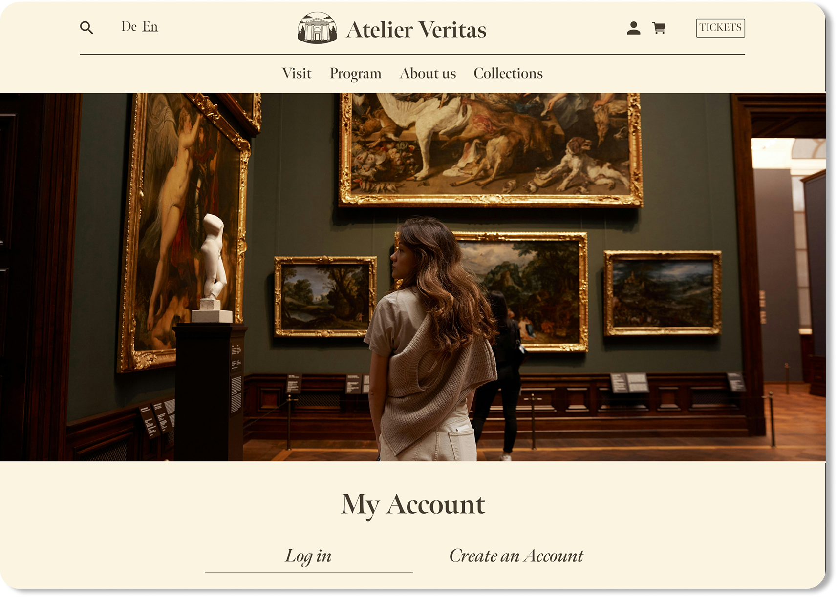 My Account final design on desktop