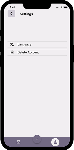 Instashop settings screen