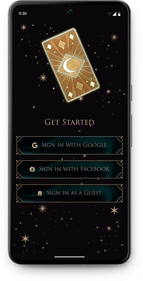 Get started screen