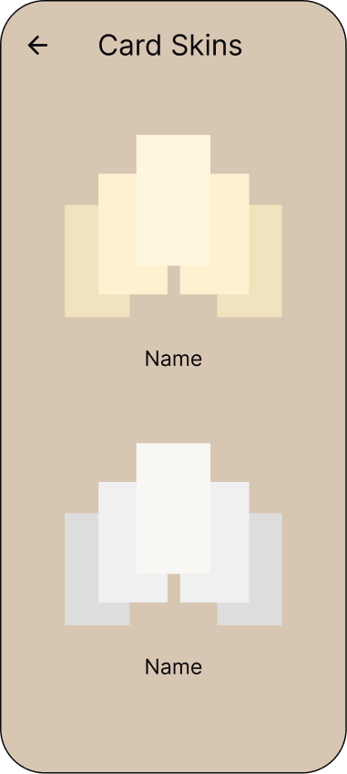 Card skins wireframe