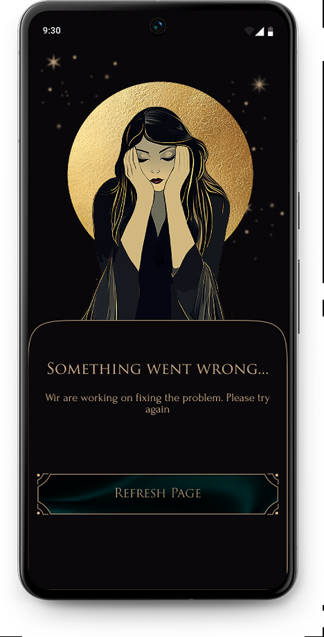 Something went wrong error screen