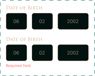 Date of birth inputs