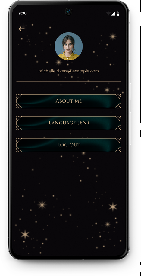 Profile screen