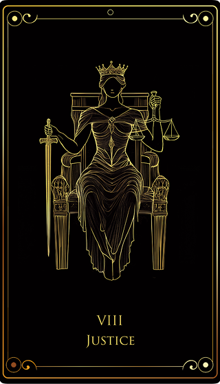 Justice tarot card