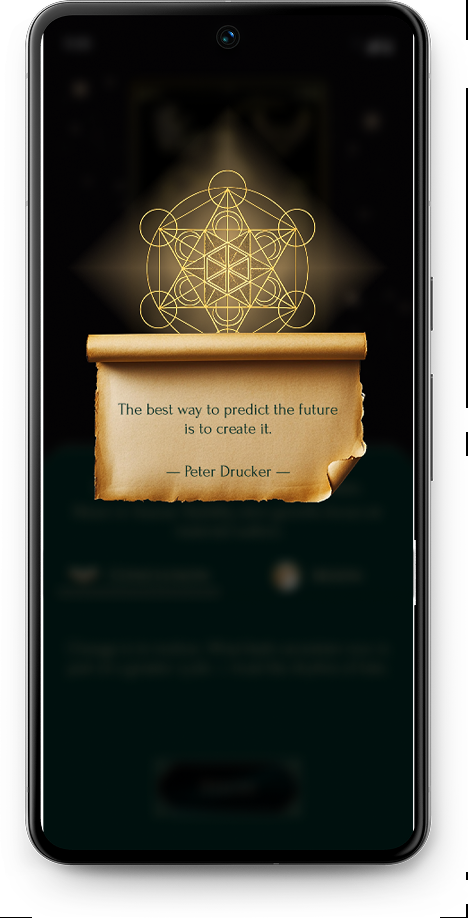 Opened card quote screen