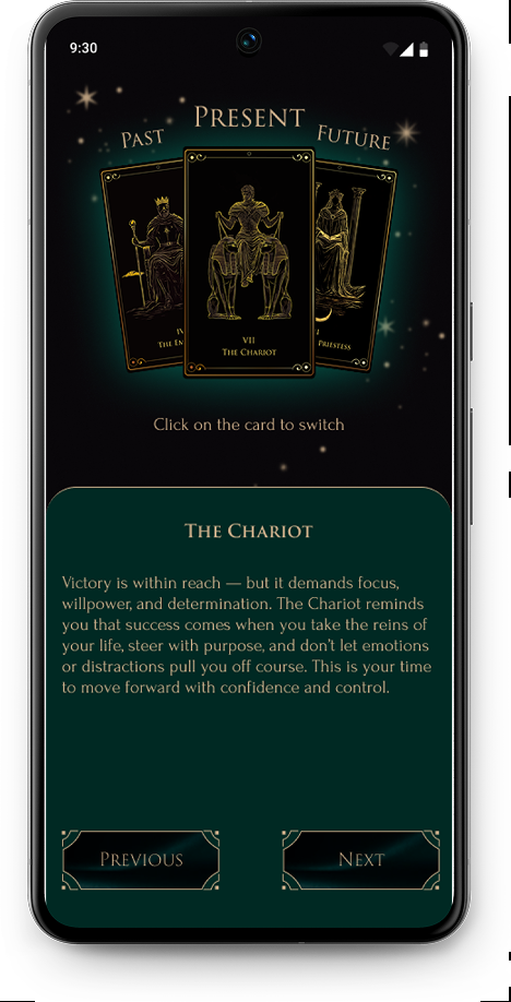 The Chariot result screen