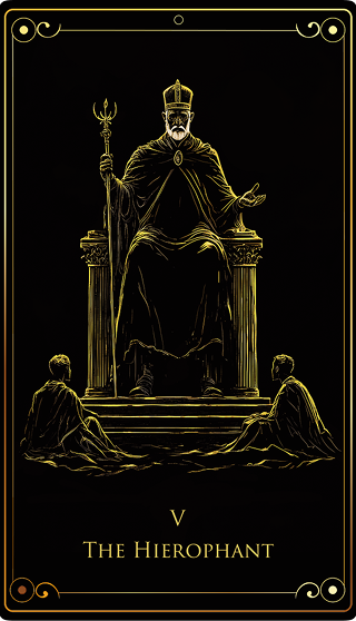 The Hierophant tarot card