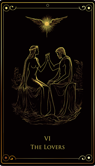 The Lovers tarot card