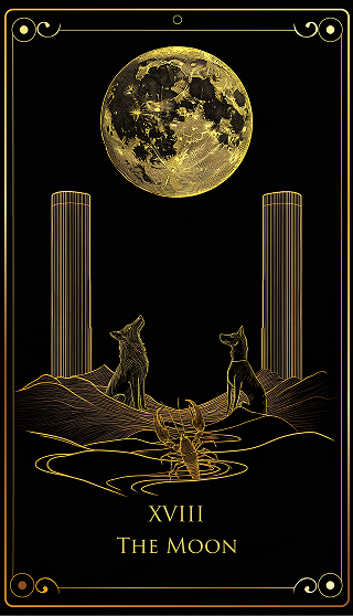 The Moon tarot card
