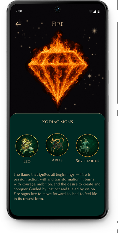 Fire element screen